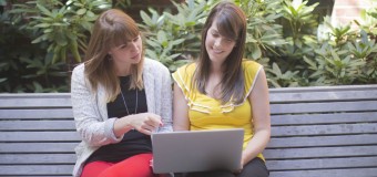 Girls with laptop