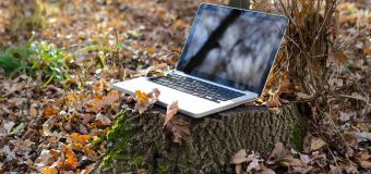 Laptop outdoors